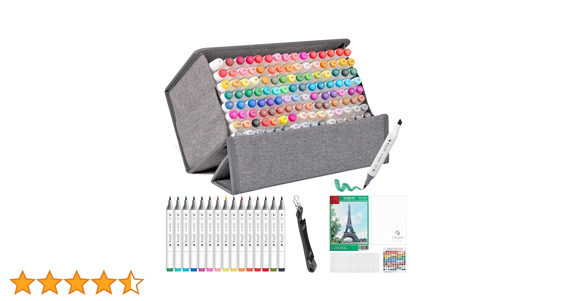 Amazon | SANJOKI アートマーカー 119色 無色ブレンダー アルコール